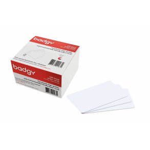 Evolis Badgy blank white 076mm thick paper cards