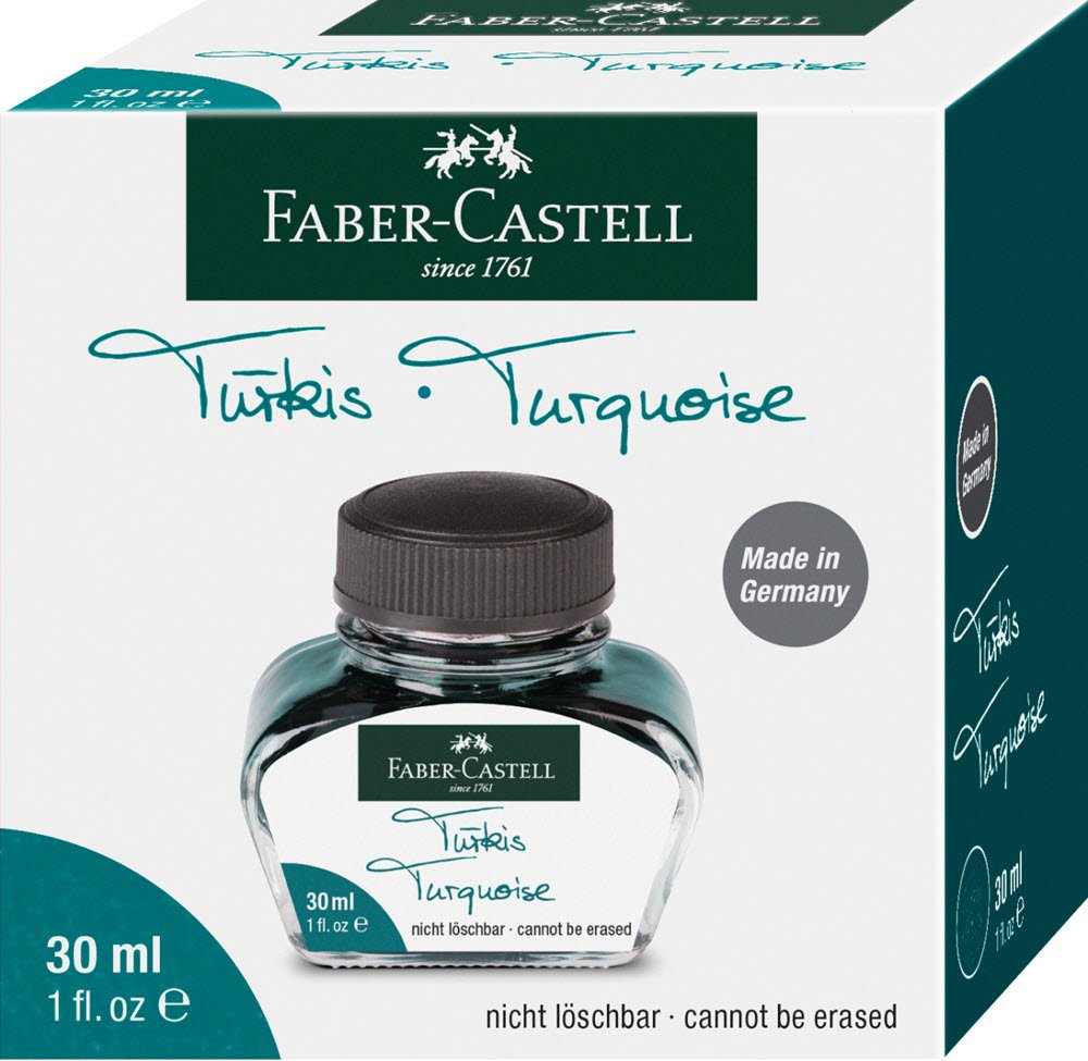 Faber-Castell ink glas 30ml Tyrkis