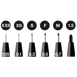 Faber-Castell Pitt Art Pen Sort 6 Ass Spidser