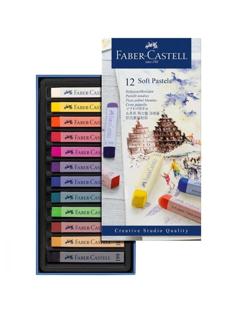 Faber Oliepastelkridt Soft Pastel 12stk