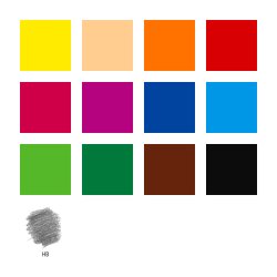 Farveblyant Noris Upcycled Wood Promost (12+1)