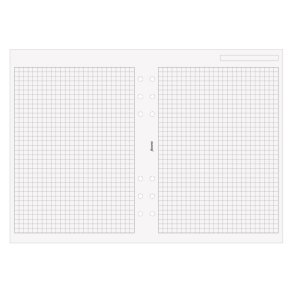 Filofax A5 Notespapir Kvadreret Hvid 25 ark