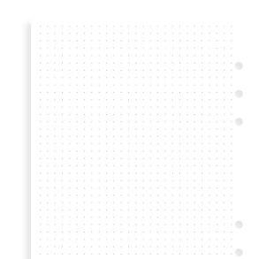 Filofax A5 Organiser Dotted Paper hvid 30 ark