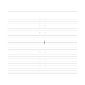 Filofax Personal Linieret Papir hvid 30 ark