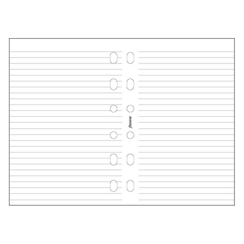 Filofax Pocket Notespapir Linieret Hvid