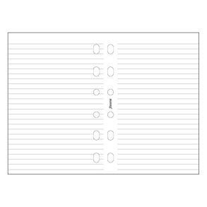 Filofax Pocket Notespapir Linieret Hvid