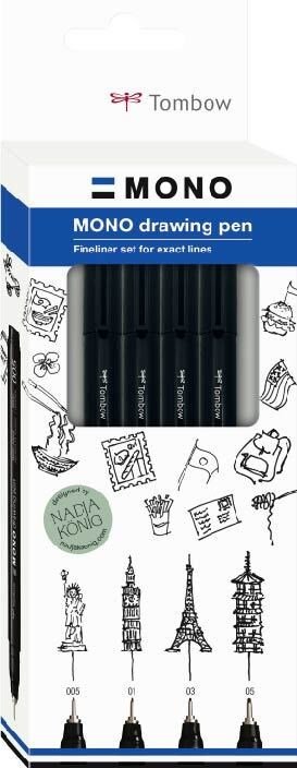 Fineliner Tombow MONO drawing set Bold (4)