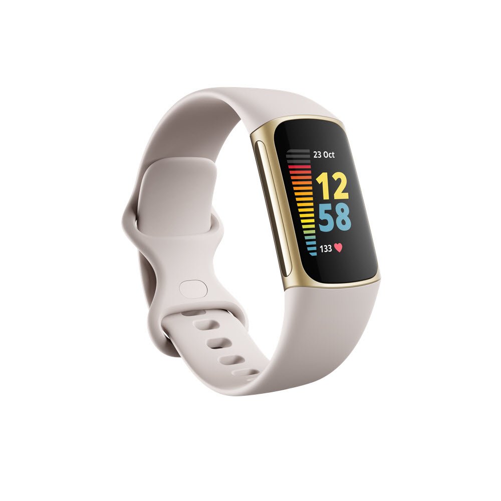 Fitbit Charge 5, Lunar White/Soft Gold