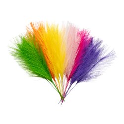 Fjer Syntetisk 21 cm Gul 5 stk.