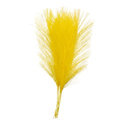 Fjer Syntetisk 21 cm Gul 5 stk.