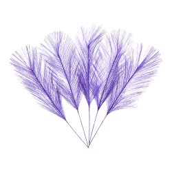 Fjer Syntetisk 21 cm Lilla 5 stk.