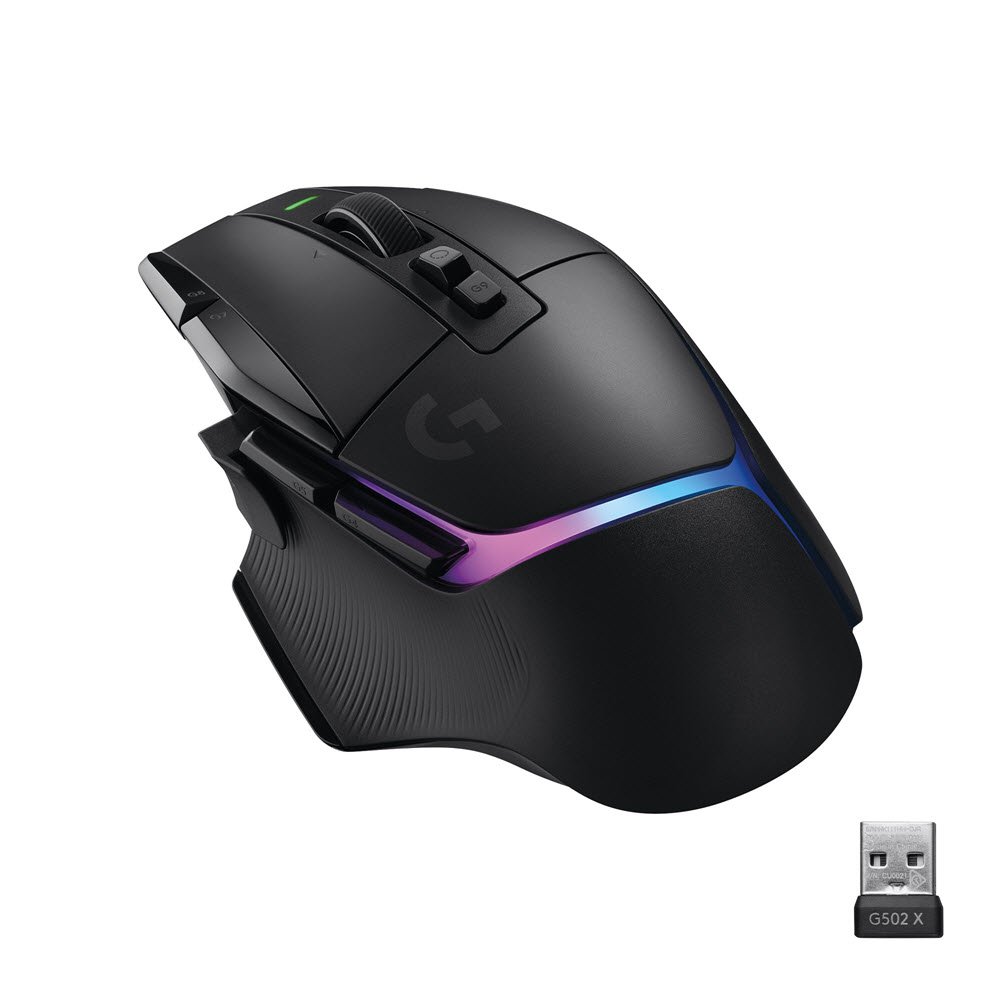 G502 X Plus Wireless Gaming Mouse, Black/Premium