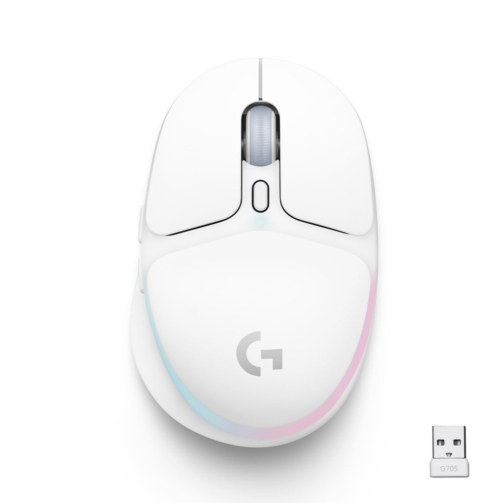 G705 Wireless Gaming Mouse, Off White