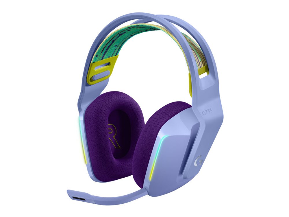 G733 LIGHTSPEED Wireless RGB Gaming Headset, Lilac