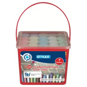 Gadekridt 20stk ass farver