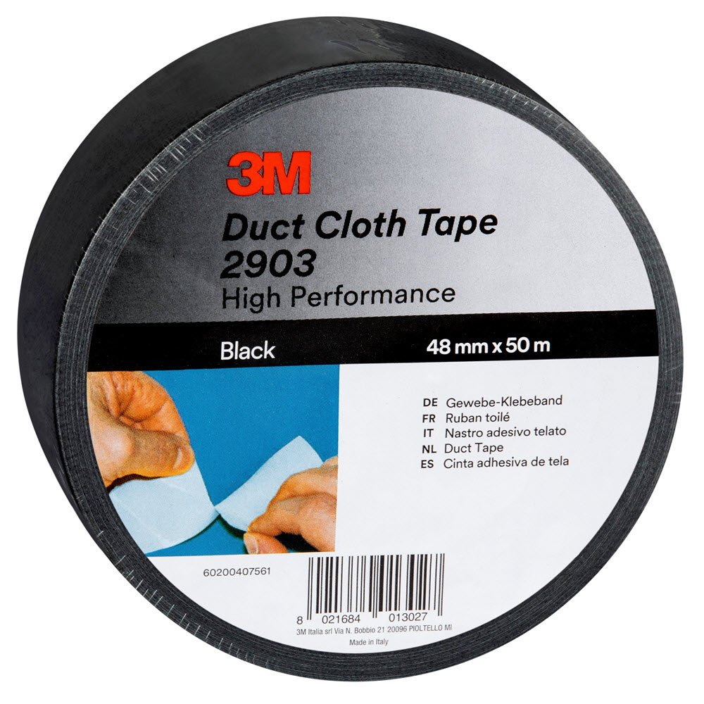 Gaffatape Sort 48mm X 50m
