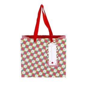 Gavepose 18x16x8 cm rd+grn