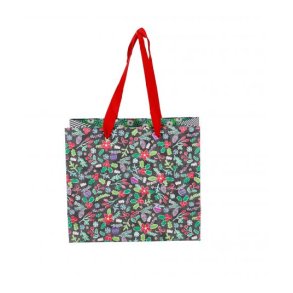 Gavepose 18x16x8 cm sort+grn