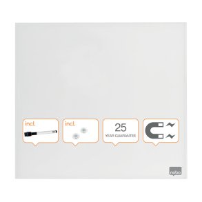 Glastavle Diamond 30x30cm detailpak hvid