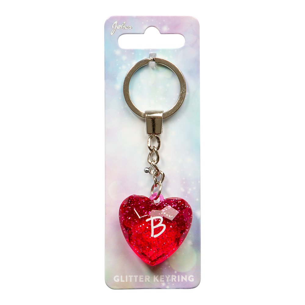 Glitter Heart Nglering B pink