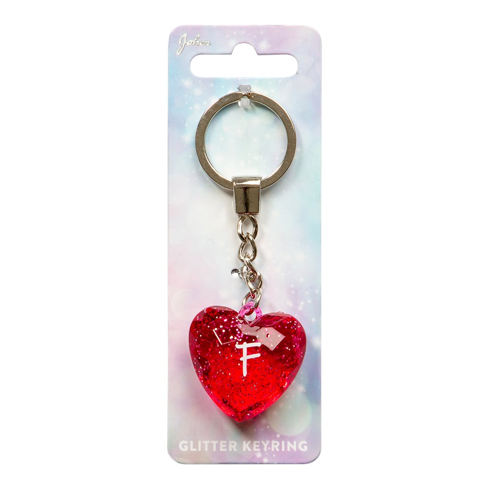 Glitter Heart Nglering F pink