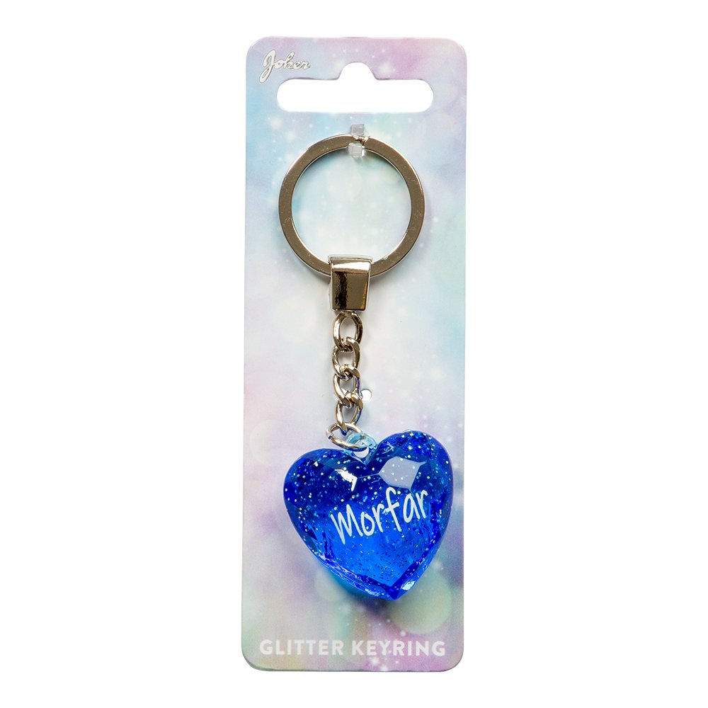 Glitter Heart Nglering Morfar Bl