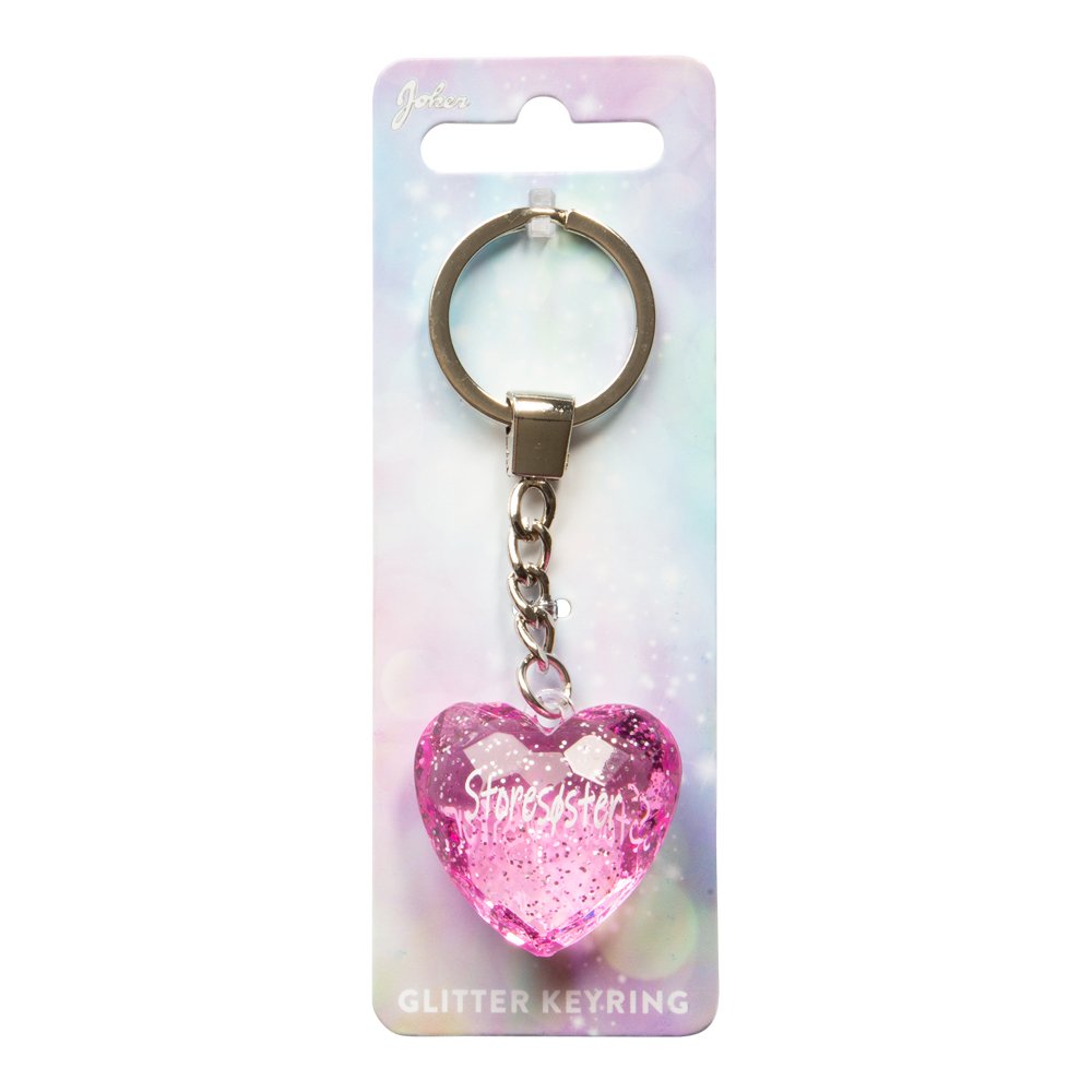 Glitter Heart Nglering Storesster Pink