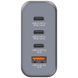GNC-140 GaN Charger 4 Port 140W USB-A/USB-C