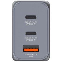 GNC-65 GaN Charger 3 Port 65W USB-A/USB-C