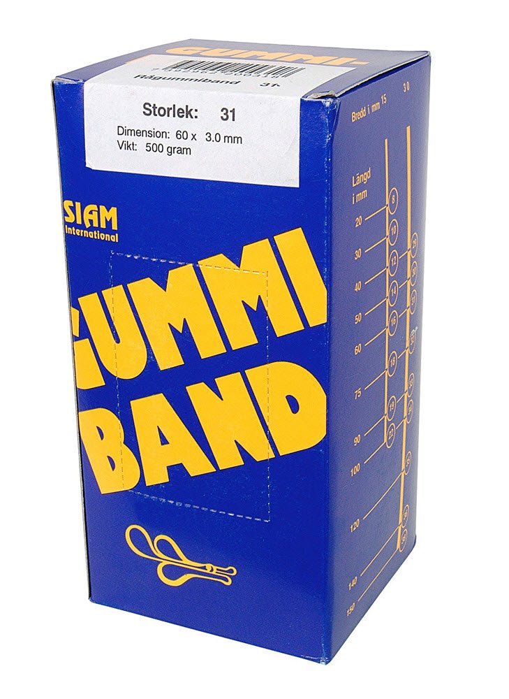 Gummibnd nr. 31  60x3,0mm (500g)