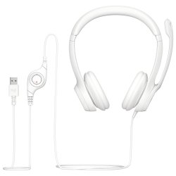 H390 USB Computer Headset, Off-white