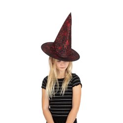 Heksehat Sort &amp; Rd Edderkoppespind Brn