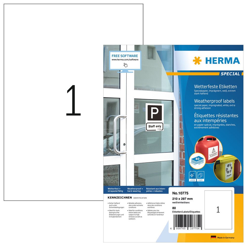 Herma etiket ekstra vejrbestandig 210x297 (80)