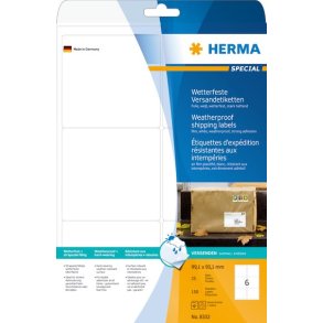 Herma label forsendelse - ekstra strk 99,1x93,1