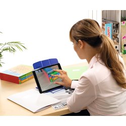 Herma Reading rack metal blue