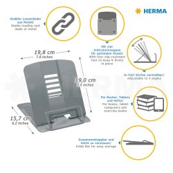 Herma Reading rack metal pink