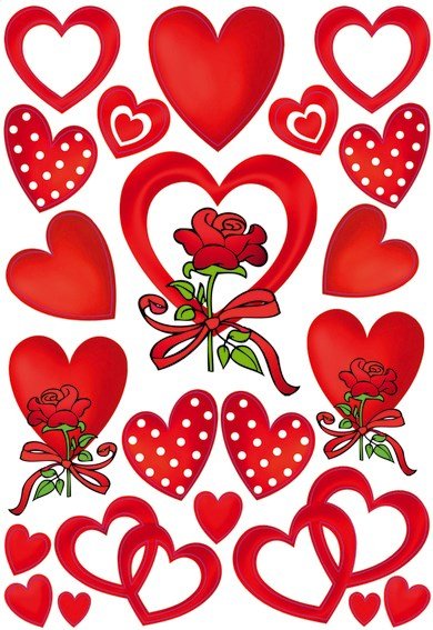 Herma stickers Decor hjerter &amp; roser (3)
