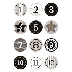 Herma stickers Decor jule kalendergaver sort 1-24