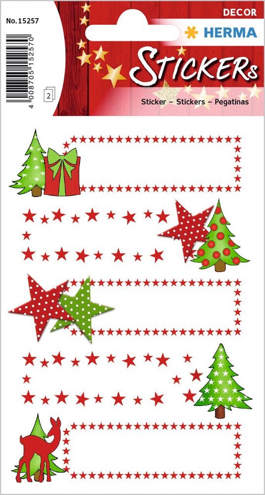 Herma stickers Decor julegaveretiket jultr (2)
