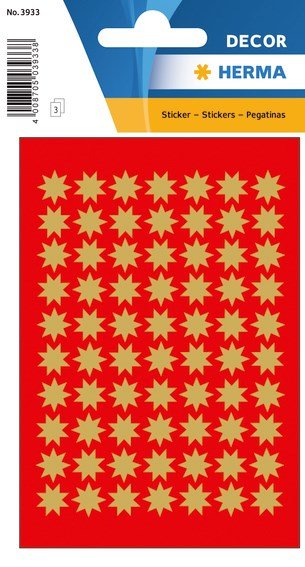 Herma stickers Decor julestjerne 10 guld (3)