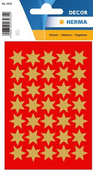 Herma stickers Decor julestjerne 16 guld (3)