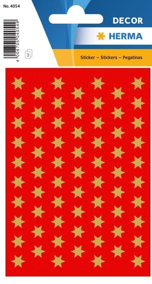 Herma stickers Decor julestjerne 8 guld (3)