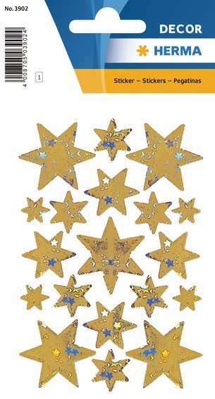 Herma stickers Decor stjerne guld (3)