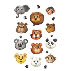 Herma stickers Magic dyrehoveder stone (1)