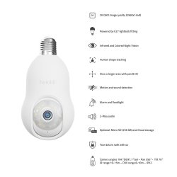 Hombli Smart Bulb Cam, White