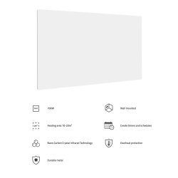 Hombli Smart Infrared Heatpanel 700W, White Metal
