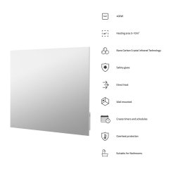 Hombli Smart IR Glass Heatpanel 400W, Mirror