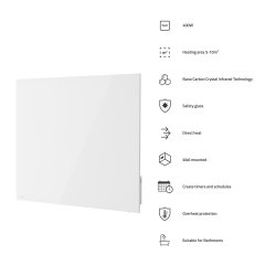 Hombli Smart IR Glass Heatpanel 400W, White