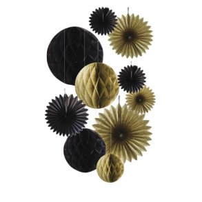 Honeycombs Sort/Guld 10 Dele