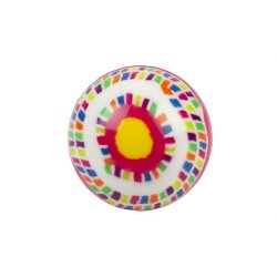 Hoppebold 4,5 cm. flerfarvet